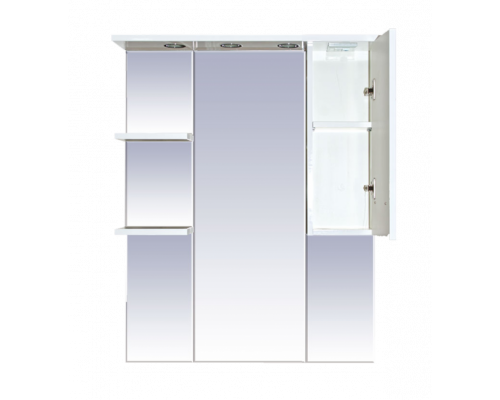 Заказать Орхидея - 75 Зеркало - шкаф прав. (свет) белая эмаль в магазине сантехники Santeh-Crystal.ru