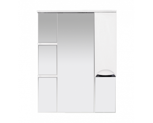 Заказать Орхидея - 75 Зеркало - шкаф прав. (свет) белая эмаль в магазине сантехники Santeh-Crystal.ru
