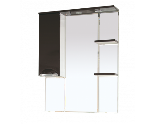 Приобрести Жасмин - 85 Зеркало - шкаф лев. (свет) коричневая эмаль в магазине сантехники Santeh-Crystal.ru