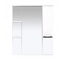 Орхидея - 85 Зеркало - шкаф прав. (свет) белая эмаль