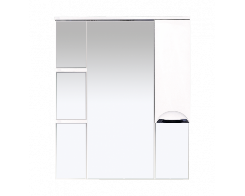 Купить Орхидея - 85 Зеркало - шкаф прав. (свет) белая эмаль в магазине сантехники Santeh-Crystal.ru