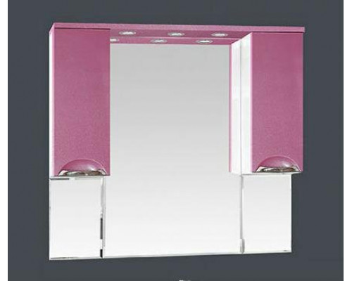 Купить Жасмин -105 Зеркало - шкаф  (свет) розовая плёнка в магазине сантехники Santeh-Crystal.ru