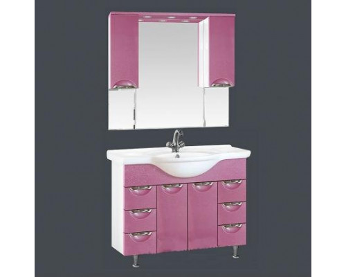 Купить Жасмин -105 Зеркало - шкаф  (свет) розовая плёнка в магазине сантехники Santeh-Crystal.ru