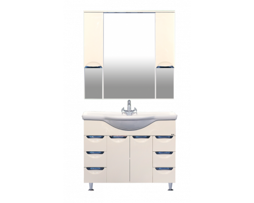 Приобрести Орхидея -105 Зеркало - шкаф (свет) БЕЖ. эмаль в магазине сантехники Santeh-Crystal.ru