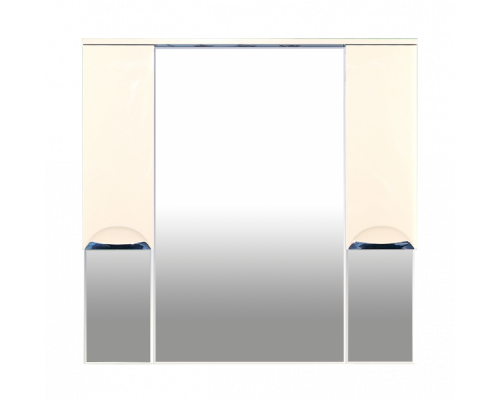 Приобрести Орхидея -105 Зеркало - шкаф (свет) БЕЖ. эмаль в магазине сантехники Santeh-Crystal.ru