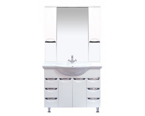 Заказать Орхидея -105 Зеркало - шкаф (свет) белая эмаль в магазине сантехники Santeh-Crystal.ru