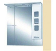 Квадро - 90 Зеркало - шкаф прав. (свет) БЕЖ