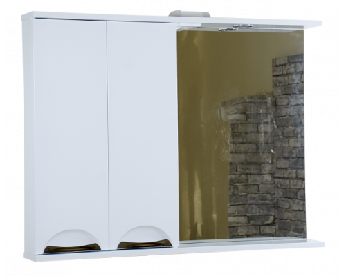 Купить Куба- 105 Зеркало-шкаф(свет) лев. в магазине сантехники Santeh-Crystal.ru