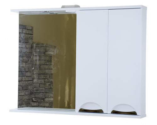 Купить Куба- 105 Зеркало-шкаф(свет) прав. в магазине сантехники Santeh-Crystal.ru