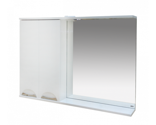 Купить Куба- 120 Зеркало-шкаф(свет) лев. в магазине сантехники Santeh-Crystal.ru