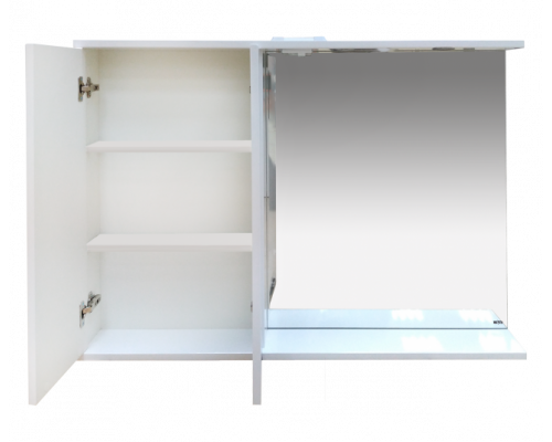 Купить Куба- 120 Зеркало-шкаф(свет) лев. в магазине сантехники Santeh-Crystal.ru