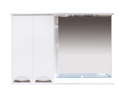 Купить Куба- 120 Зеркало-шкаф(свет) лев. в магазине сантехники Santeh-Crystal.ru