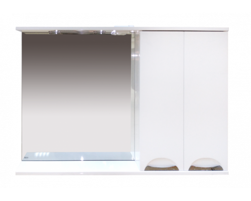 Купить Куба- 120 Зеркало-шкаф(свет) прав. в магазине сантехники Santeh-Crystal.ru