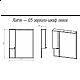 Купить Латте - 85 Зеркало-шкаф левое бежевая эмаль в магазине сантехники Santeh-Crystal.ru