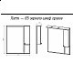 Приобрести Латте - 85 Зеркало-шкаф правое бежевая эмаль в магазине сантехники Santeh-Crystal.ru