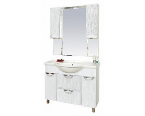 Приобрести Лорд -105 зеркало-шкаф (свет) (белая пленка) в магазине сантехники Santeh-Crystal.ru