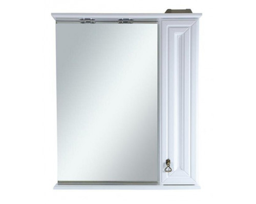 Заказать Лувр - 65 Зеркало со шкафчиком, прав., белое в магазине сантехники Santeh-Crystal.ru
