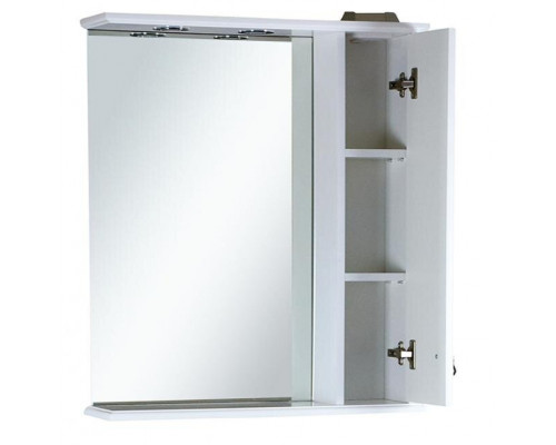 Заказать Лувр - 65 Зеркало со шкафчиком, прав., белое в магазине сантехники Santeh-Crystal.ru
