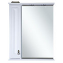 Лувр - 75 Зеркало со шкафчиком, лев., белое