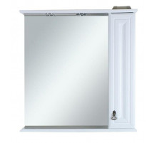 Лувр - 85 Зеркало с 1-м шкафчиком, прав.,  белое