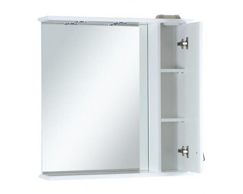 Заказать Лувр - 85 Зеркало с 1-м шкафчиком, прав.,  белое в магазине сантехники Santeh-Crystal.ru