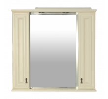 Лувр - 85 Зеркало с 2-мя шкафчиками, слоновая кость
