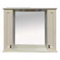 Лувр -105 Зеркало с 2-мя шкафчиками, слоновая кость