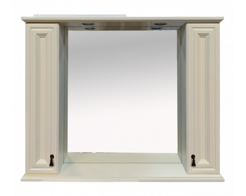 Приобрести Лувр -105 Зеркало с 2-мя шкафчиками, слоновая кость в магазине сантехники Santeh-Crystal.ru