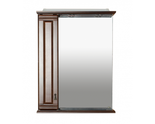 Купить Рим - 60 Зеркало со шкафчиком, лев., орех в магазине сантехники Santeh-Crystal.ru