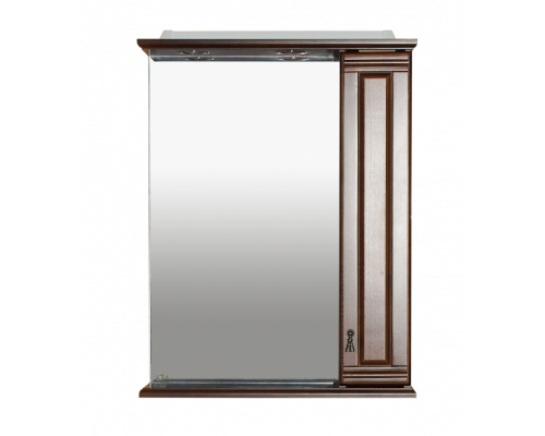 Приобрести Рим - 60 Зеркало со шкафчиком, прав., орех в магазине сантехники Santeh-Crystal.ru