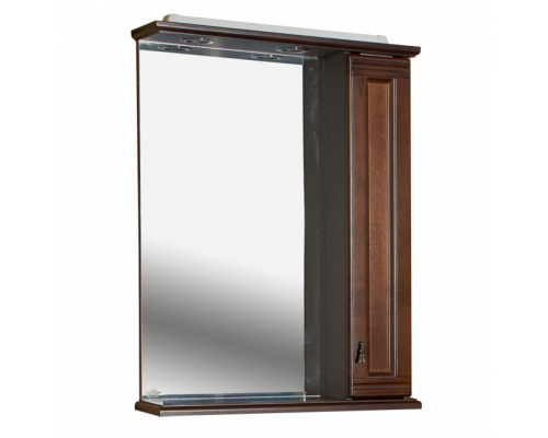 Приобрести Рим - 60 Зеркало со шкафчиком, прав., орех в магазине сантехники Santeh-Crystal.ru