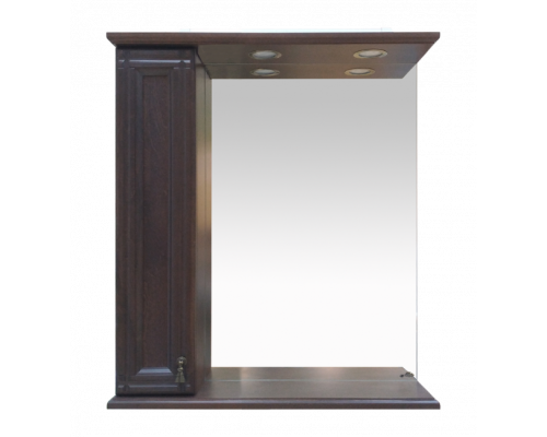 Купить Рим - 75 Зеркало со шкафчиком, лев., орех в магазине сантехники Santeh-Crystal.ru