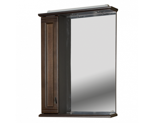 Купить Рим - 75 Зеркало со шкафчиком, лев., орех в магазине сантехники Santeh-Crystal.ru
