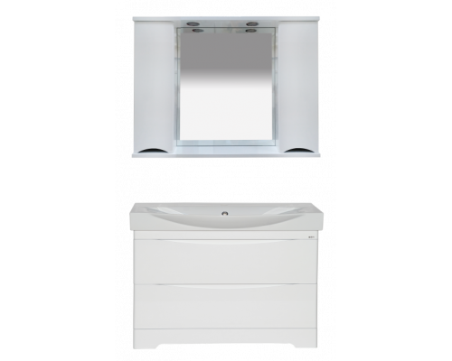 Купить Элвис -105 Зеркало-шкаф (свет) белая эмаль в магазине сантехники Santeh-Crystal.ru