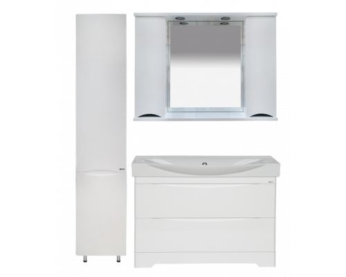 Купить Элвис -105 Зеркало-шкаф (свет) белая эмаль в магазине сантехники Santeh-Crystal.ru