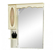 Монако - 90 Зеркало - шкаф лев. бежевая патина/стекло