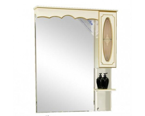 Заказать Монако - 90 Зеркало - шкаф прав. бежевая патина/стекло в магазине сантехники Santeh-Crystal.ru