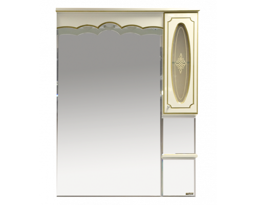 Заказать Монако - 90 Зеркало - шкаф прав. бежевая патина/стекло в магазине сантехники Santeh-Crystal.ru