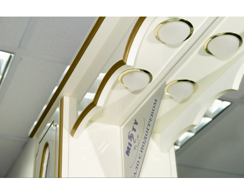 Заказать Монако - 90 Зеркало - шкаф прав. бежевая патина/стекло в магазине сантехники Santeh-Crystal.ru