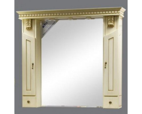 Заказать Афина -120 Зеркало-шкаф бежевое патина в магазине сантехники Santeh-Crystal.ru