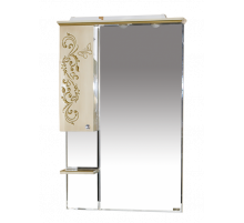 Бабочка - 75  Зеркало-шкаф лев.(свет) бежевое патина