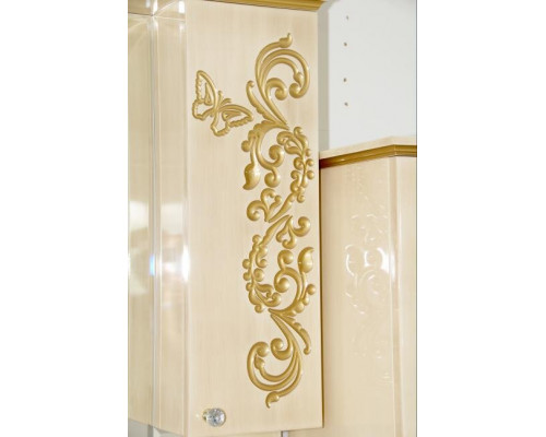 Заказать Бабочка - 75  Зеркало-шкаф прав.(свет) бежевое патина в магазине сантехники Santeh-Crystal.ru