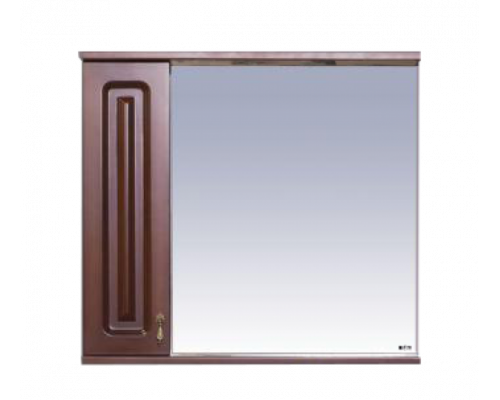 Приобрести Вояж - 80 Зеркало-шкаф лев. коричневый в магазине сантехники Santeh-Crystal.ru