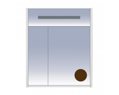 Заказать Джулия - 65 Шкаф коричневый зеркальный в магазине сантехники Santeh-Crystal.ru