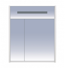 Джулия - 65 Шкаф красный зеркальный