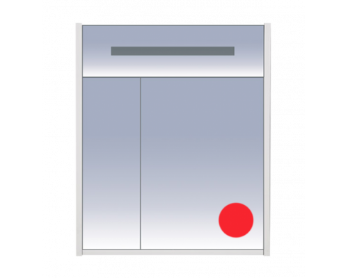 Купить Джулия - 65 Шкаф красный зеркальный в магазине сантехники Santeh-Crystal.ru