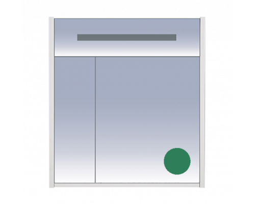 Приобрести Джулия - 75 Шкаф зеленый зеркальный в магазине сантехники Santeh-Crystal.ru