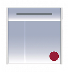 Джулия - 85 Шкаф бордовый зеркальный