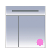Джулия - 85 Шкаф розовый зеркальный