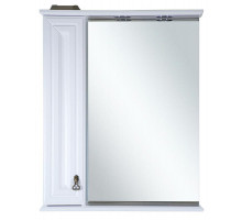 Лувр - 65 Зеркало со шкафчиком, лев., белое